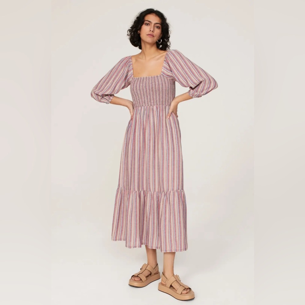 Marine Layer Ivy Smocked Maxi Dress